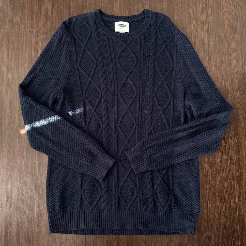 Old Navy Dark Blue Knit Pullover Sweater